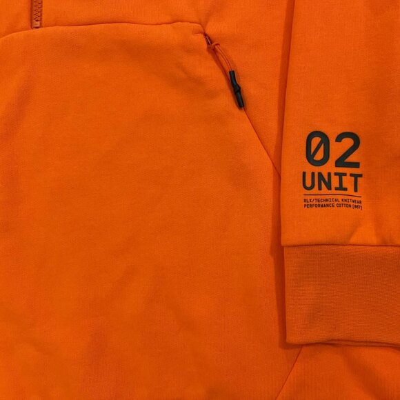 RALPH LAUREN RLX Men's Fleece Half-Zip Hoodie SIZE LARGE ORANGE - Picture 6 of 12